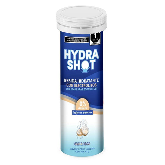 Hydrashot Electrolitos En Tabletas Efervescentes - Coco - 10 Tab