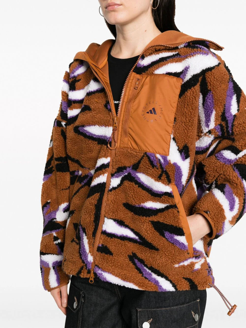 Adidas by Stella McCartney - Chamarra con hojas estampadas