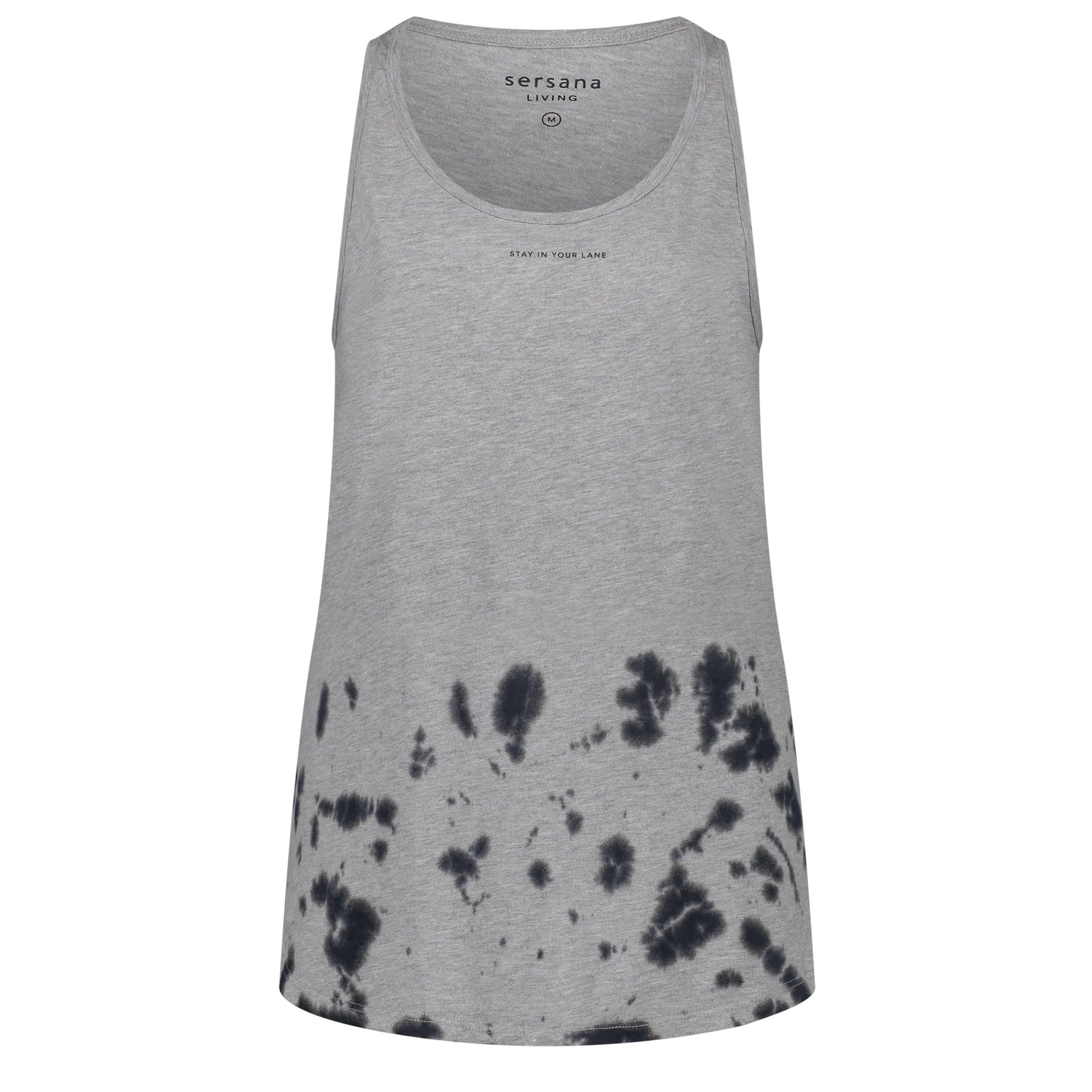 Camiseta Sersana Gris con Negro sin Mangas
