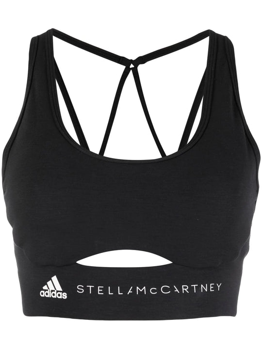 Adidas by Stella McCartney - Top estilo bralette con logo estampado