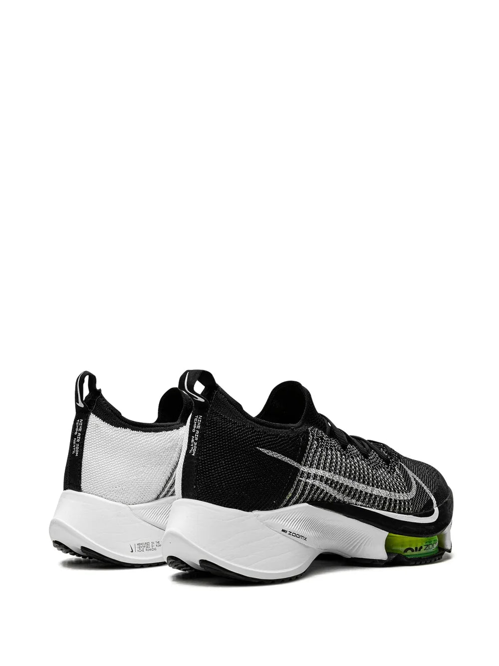 Nike Air Zoom Tempo Next% Flyknit "Black/White/Volt" sneakers