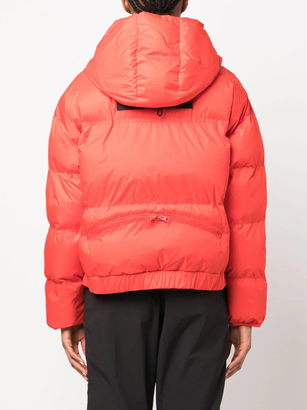 Adidas by Stella McCartney - Chamarra capitonada con capucha y logo estampado