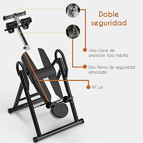 Shopeame Tabla Mesa De Inversión Gravedad para Terapia Lumbar Ajustable