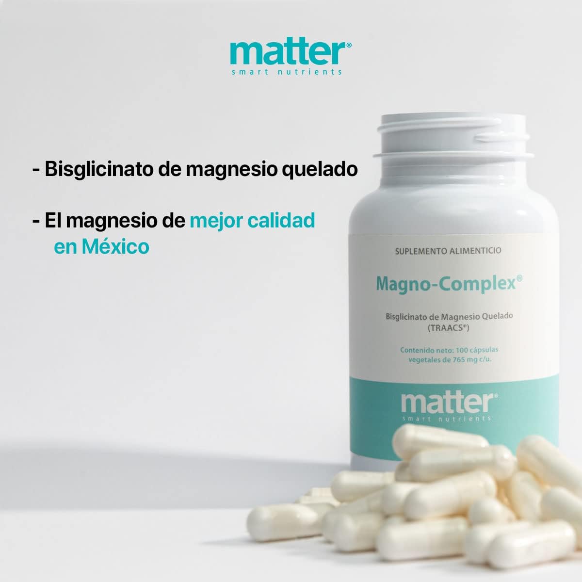 Suplemento Alimenticio Bisglicinato de Magnesio Quelado Vegano