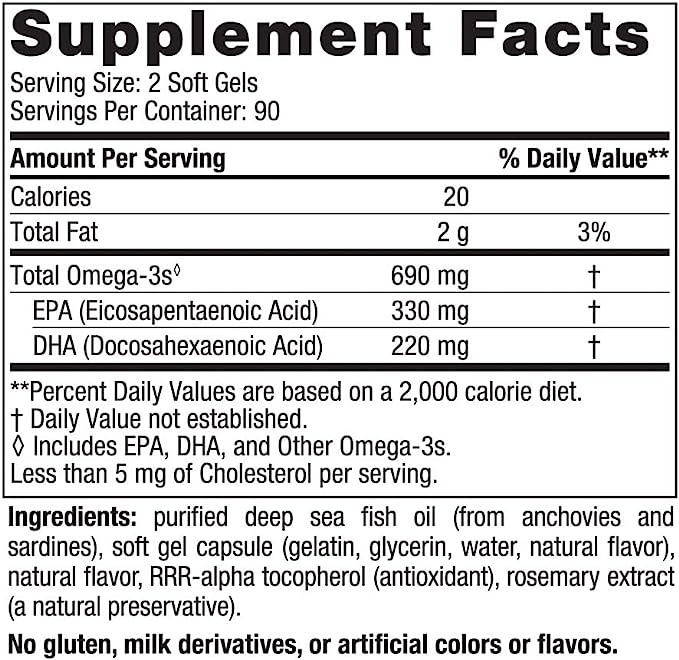 Nordic Naturals - Omega-3 Lemon taste - 180 Softgels