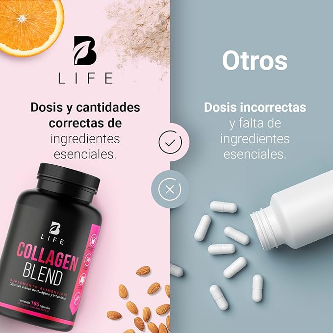 B Life - Hydrolyzed Collagen Blend - 180 cap