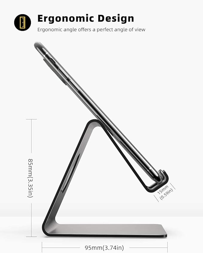 Lamicall Soporte para Celular de Aluminio para iPhone, Samsung, Xiaomi, Huawei y Otros Smartphones 4-8"