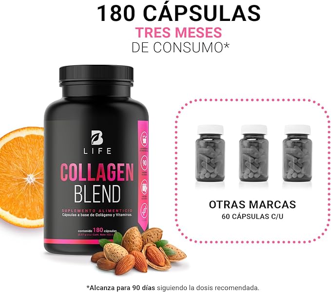 B Life - Hydrolyzed Collagen Blend - 180 cap
