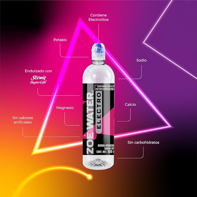 Zoé Water Electro| Pack 12 Piezas| Electrolitos Ready To Drink - Fresa