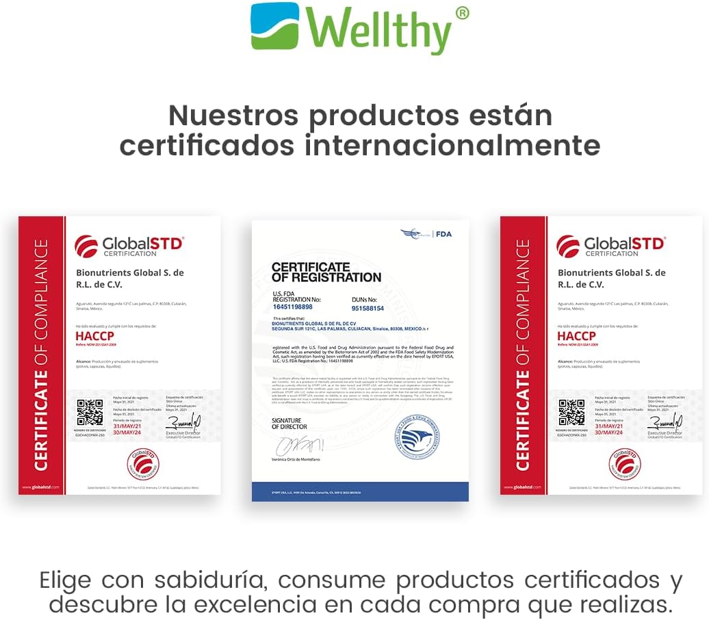 Wellthy MCT Oil 1 Litro, 66 Porciones, Ácido Caprílico 100% Puro y Natural de Coco, KETO y Paleo Safe