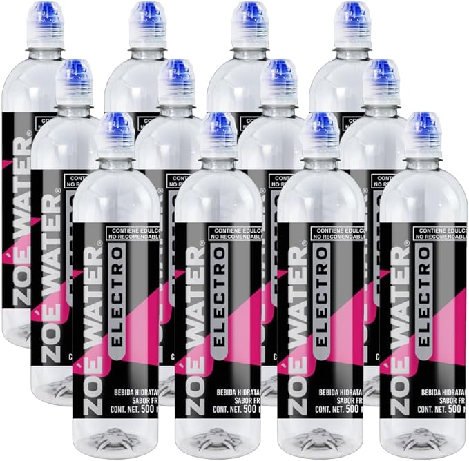 Zoé Water Electro| Pack 12 Piezas| Electrolitos Ready To Drink - Fresa