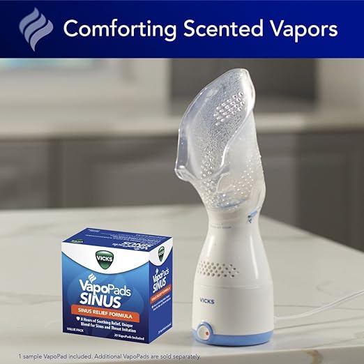 Vicks - Vaporizador facial con inhalador de vapor personal Sinus