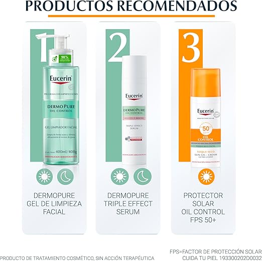 Eucerin Protector solar facial efecto mate toque seco Oil Control - 50 ml