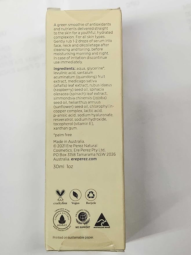 Ere Perez Suero Verde Hidratante, 30 ml
