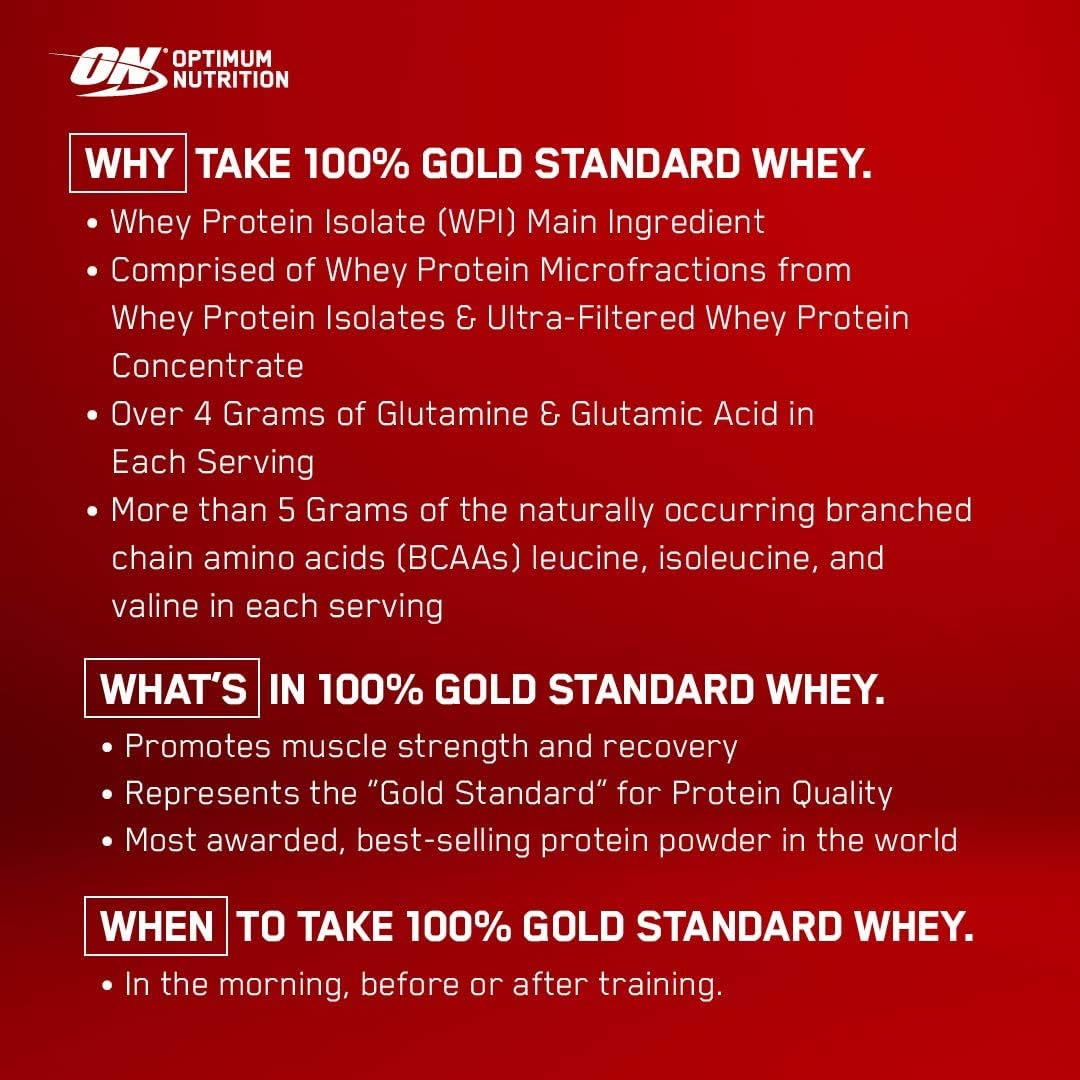 Optimum Nutrition - 100% Whey Gold Standard, Vainilla - 2.27 kg