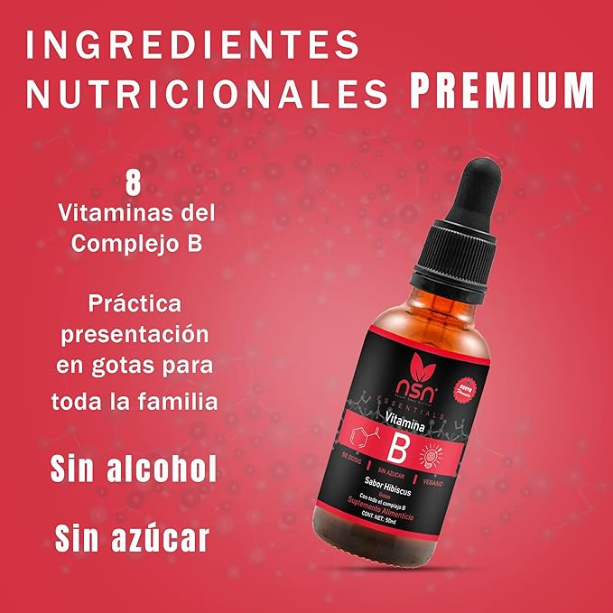 NSN Complejo B - Focus | Rico Sabor a Hibiscus - 50 mL