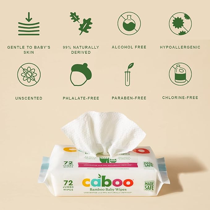 Caboo - Bamboo Baby Wipes - 216 Toallitas