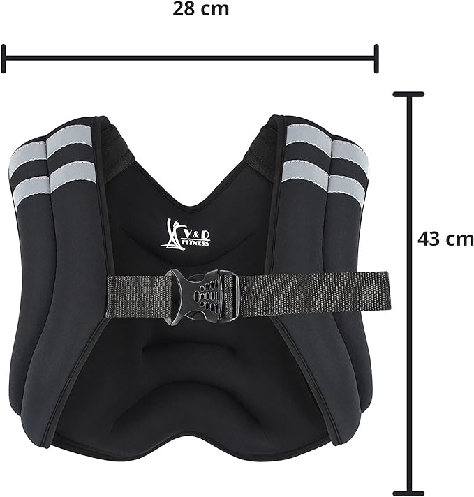 V&D FITNESS Chaleco con Peso para Entrenamiento Lastrado 9 Kg Correr Crossfit