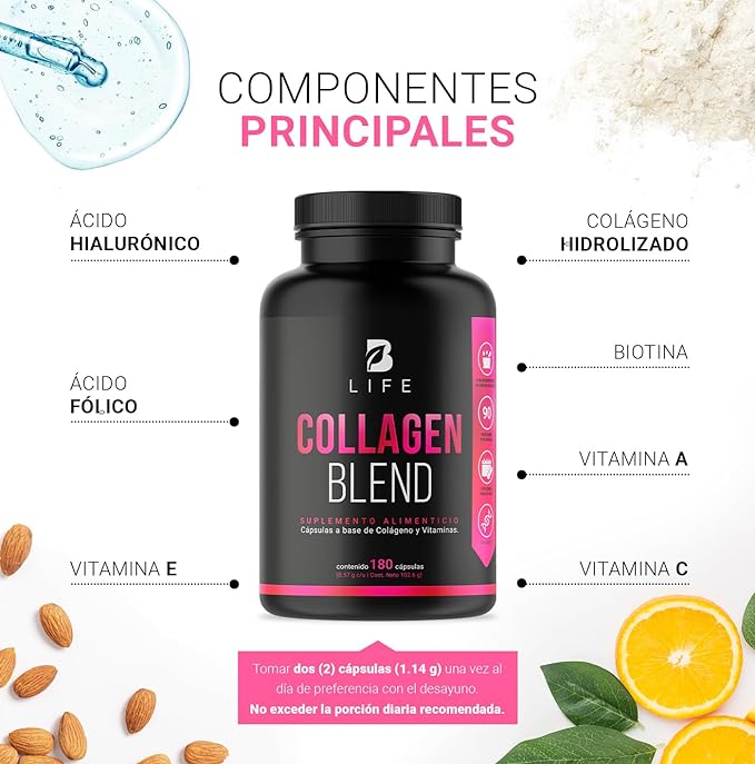 B Life - Hydrolyzed Collagen Blend - 180 cap