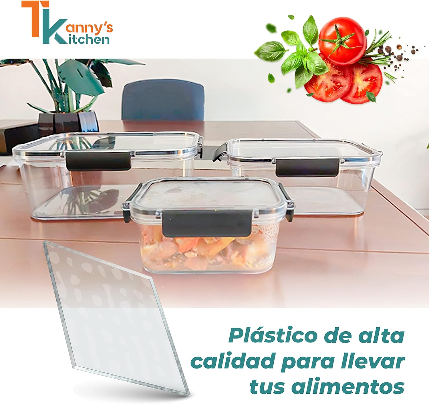 TANNY'S KITCHEN Juego de 10 recipientes Vidrio Herméticos