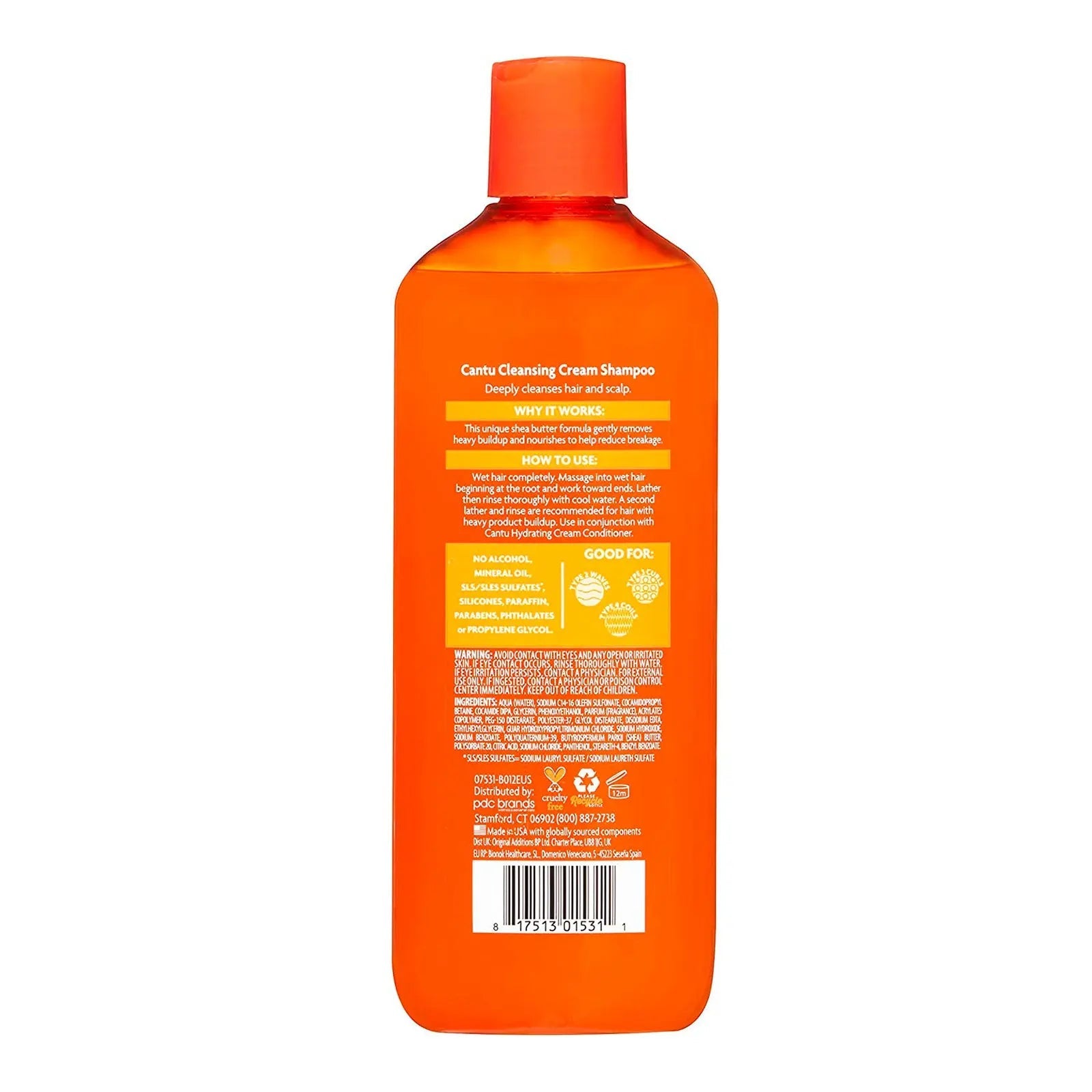 Cantu, Shampoo-Crema Limpiadora Libre de Sulfatos con Manteca de Karité