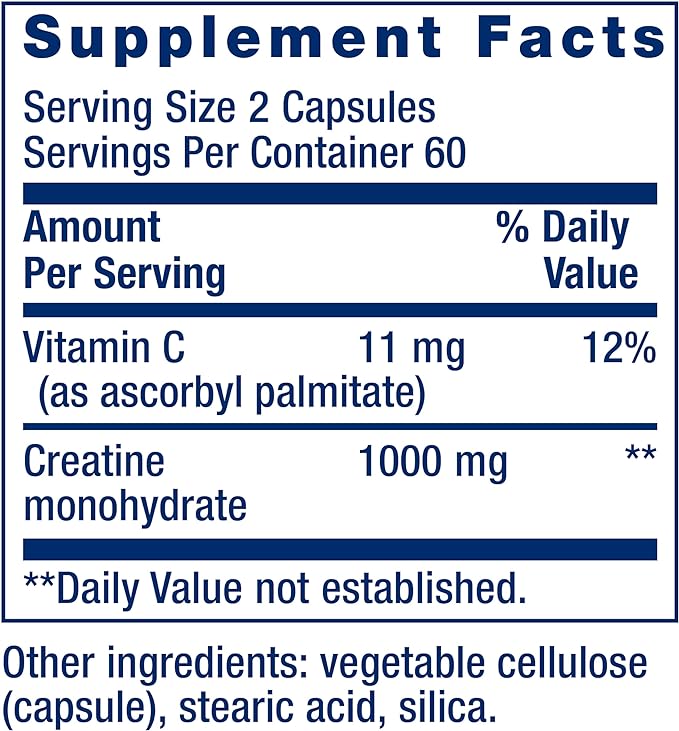 Life Extension Creatine 120 Vegetarian Capsules