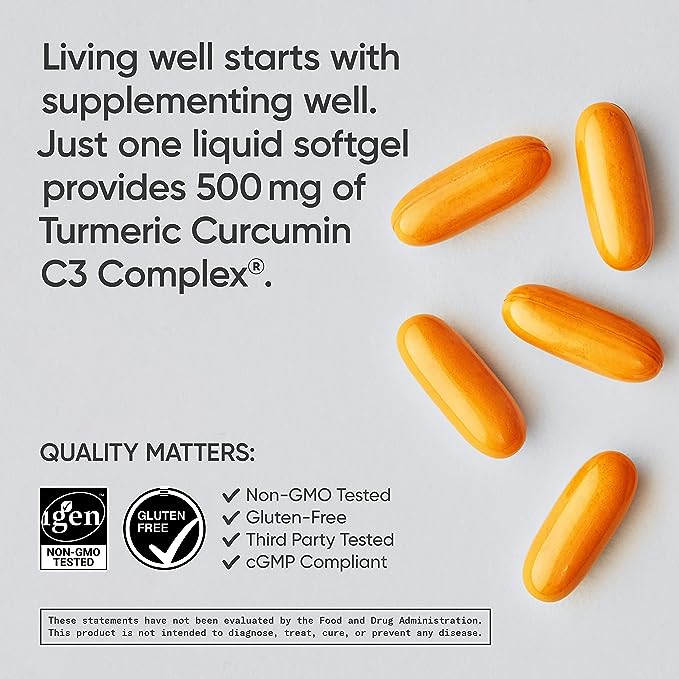 Sports Research Turmeric Curcumin C3 Complex 500 Mg - 120 Capsules