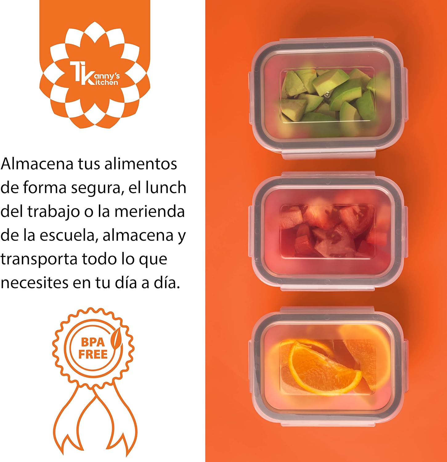 TANNY'S KITCHEN Juego de 10 recipientes Vidrio Herméticos