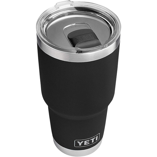 YETI Rambler - Vaso de 887 ml, de Acero Inoxidable, aislado al vacío con Tapa MagSlider - Negro