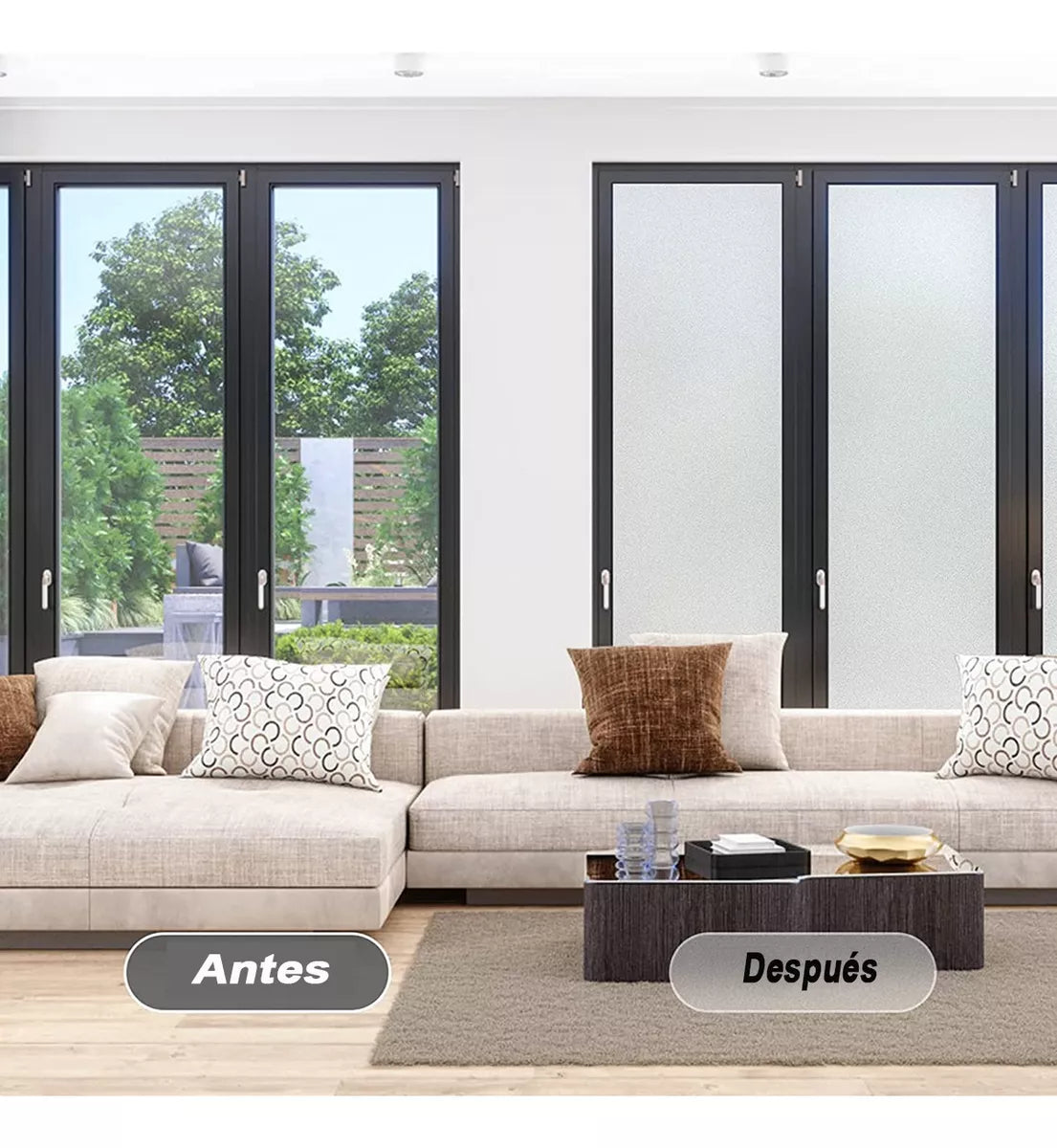 Privacidad Vinilo Película De Ventana Electrostática 60x1000