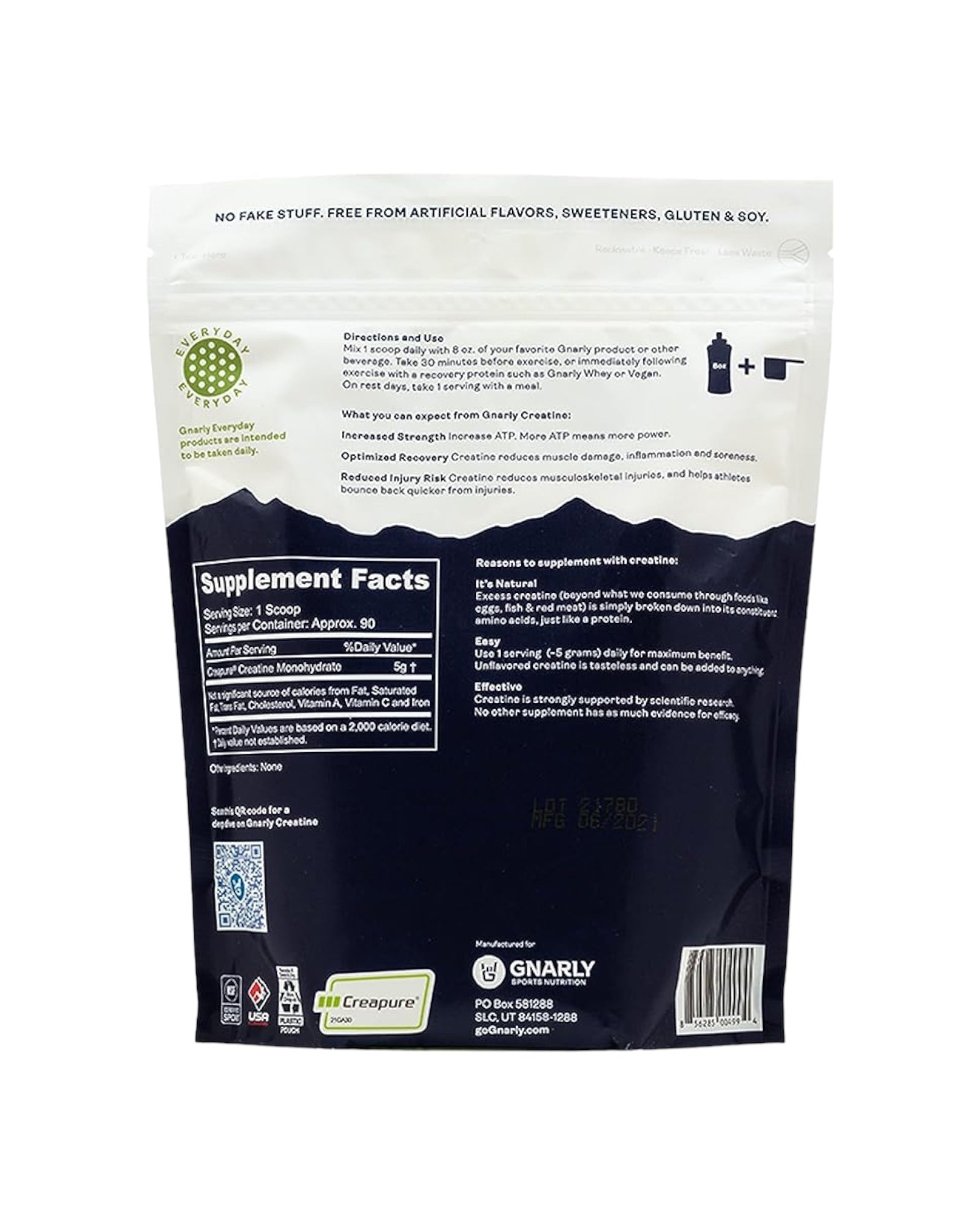 Creatina en Polvo sin Sabor Gnarly Nutrition - (450g)