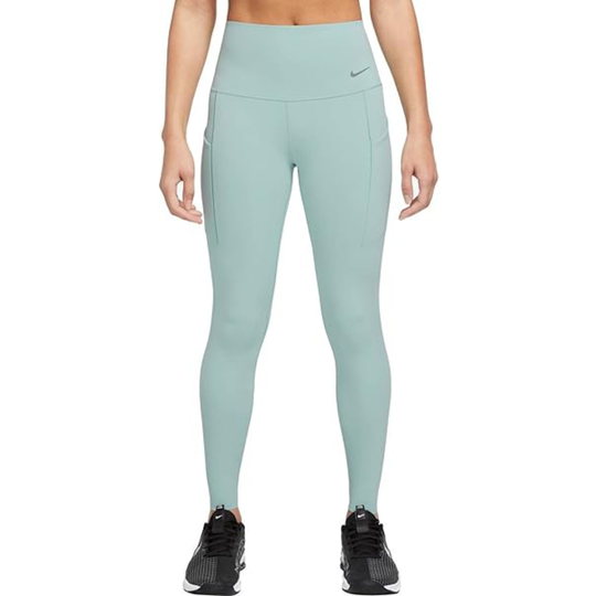Nike Universa - Leggings de cintura alta de apoyo medio 7/8 con bolsillos para mujer