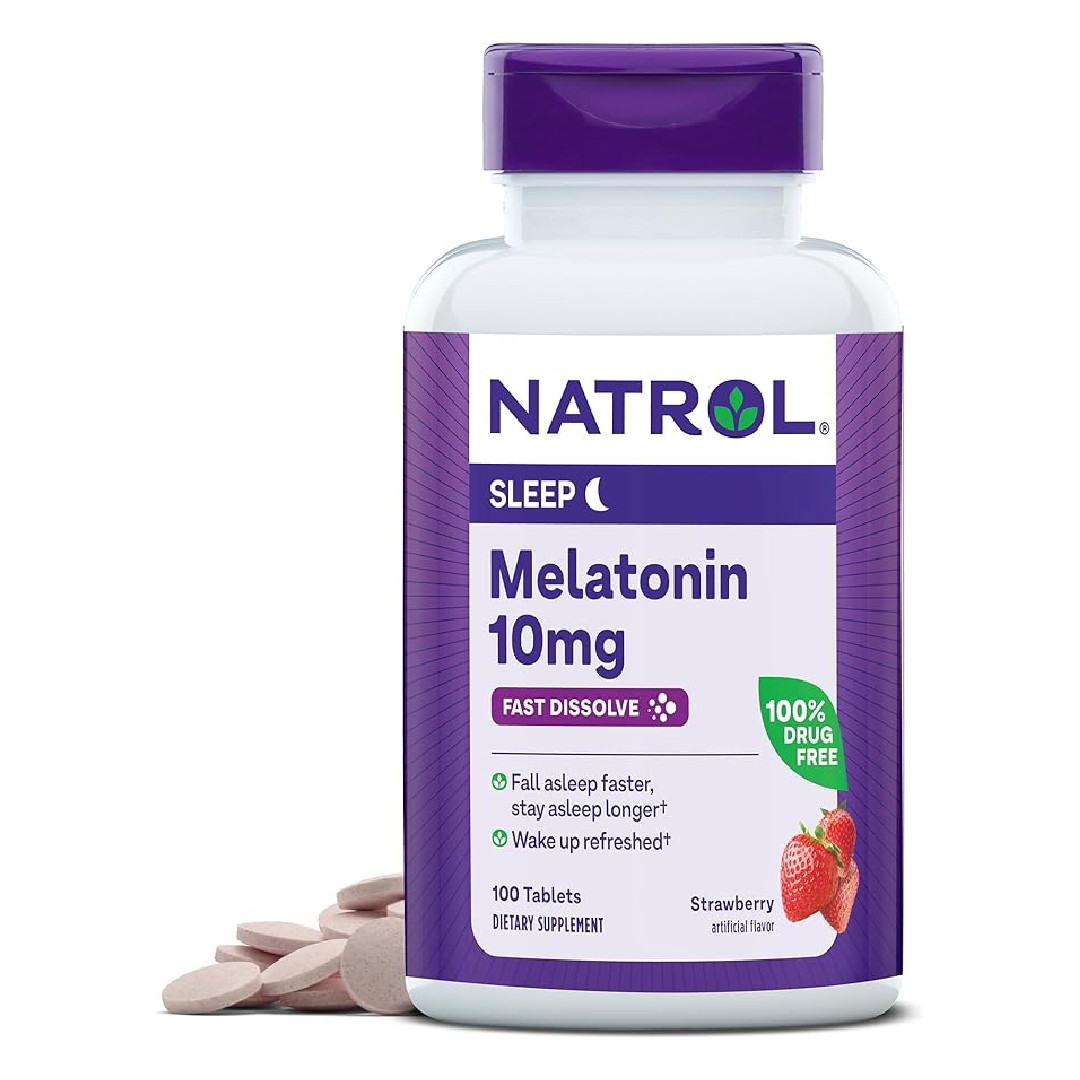 Natrol - Melatonin Fast Dissolve Tablets, Strawberry flavor, 10mg - 100 tab