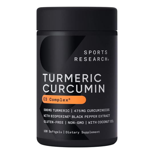 Sports Research Turmeric Curcumin C3 Complex 500 Mg - 120 Capsules