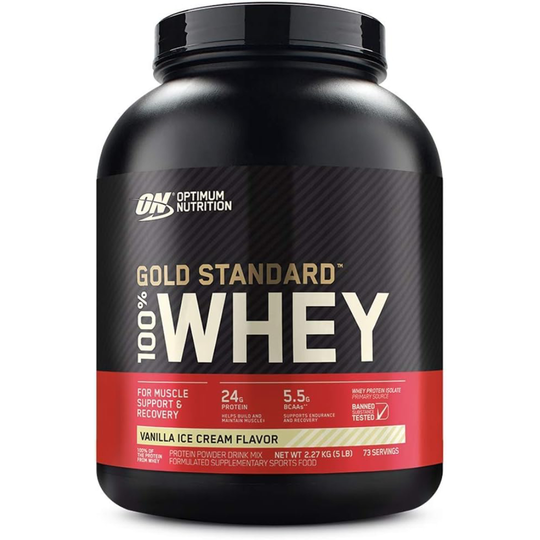 Optimum Nutrition - 100% Whey Gold Standard, Vainilla - 2.27 kg