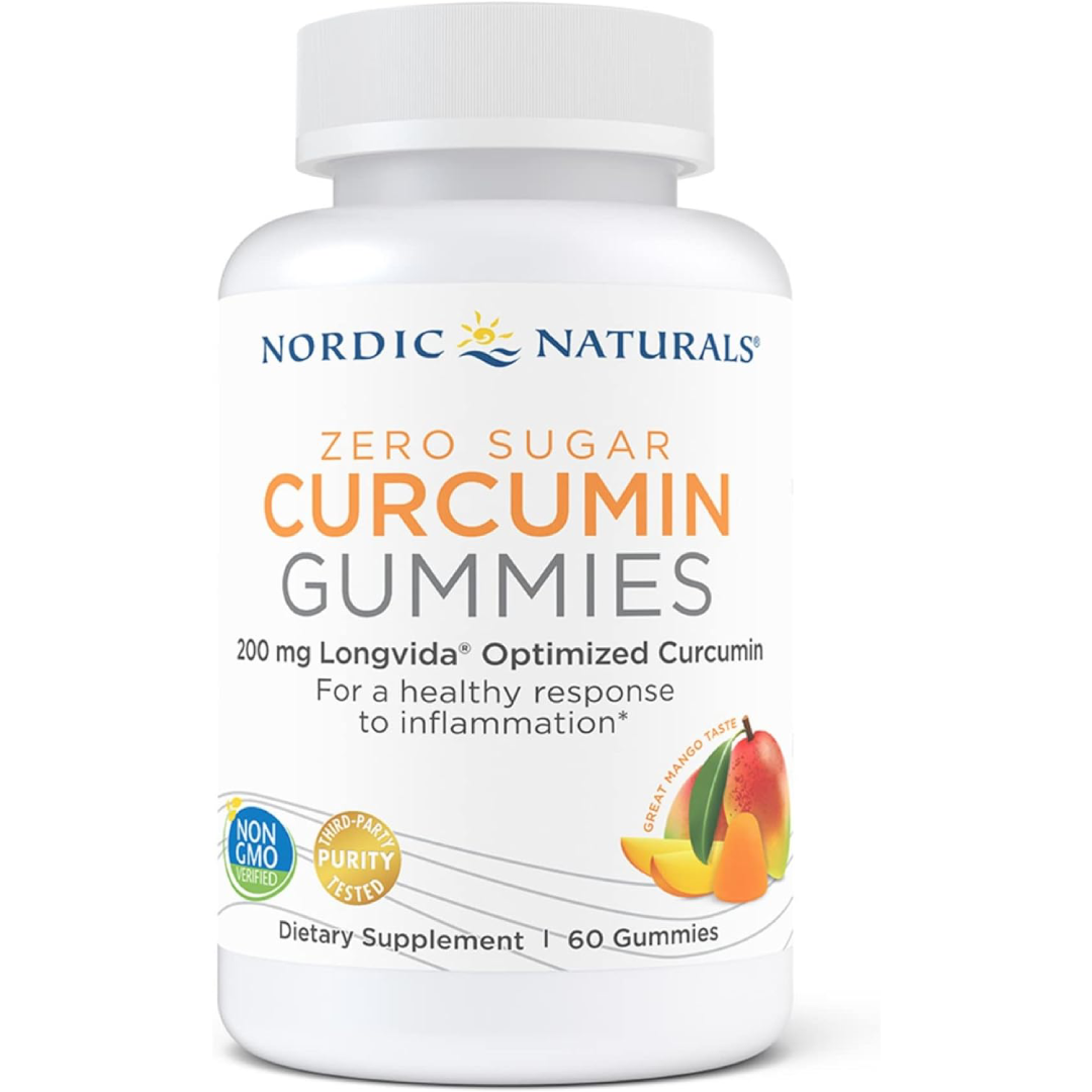 Nordic Naturals - Gomitas de curcumina Zero Sugar Mango - 60 gomitas