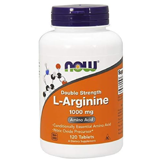 Now Foods L-arginina 1000 mg, 120 tabletas