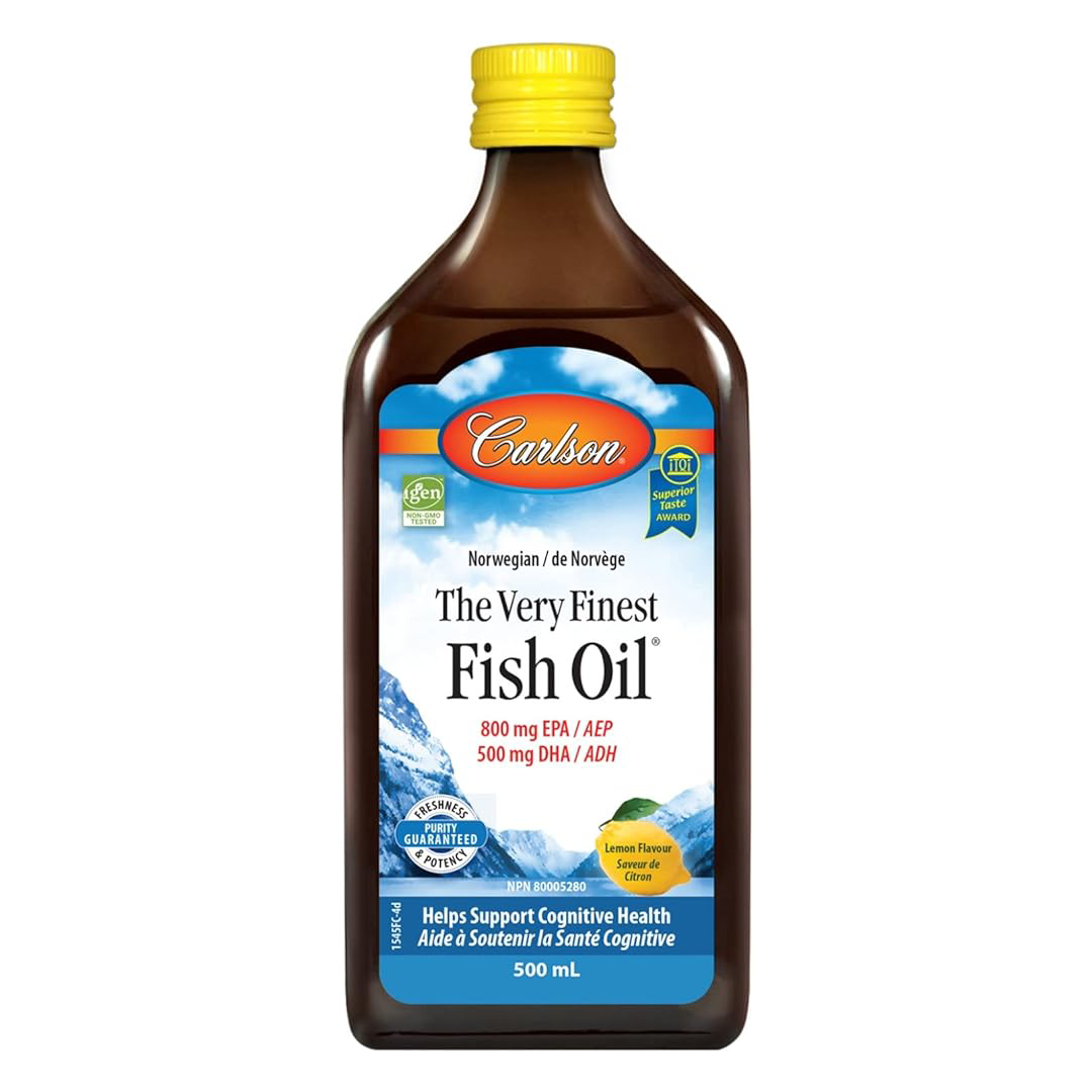 Carlson - The Very Finest Fish Oil Liquid Omega-3 Lemon - 500 ml