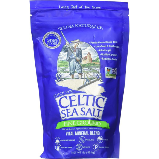 Celtic Sea Salt, Fine Ground, 16 Ounce