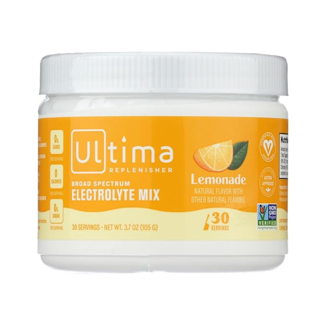 Ultima Replenisher Electrolyte Hydration Powder, Lemonade, 30 Serving Canister