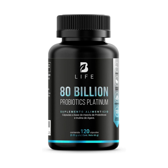B Life - 80 Billion Probiotics Platinum - 120 cáspulas