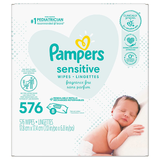 Pampers - Toallitas Húmedas, Sensitive - 576 Toallitas