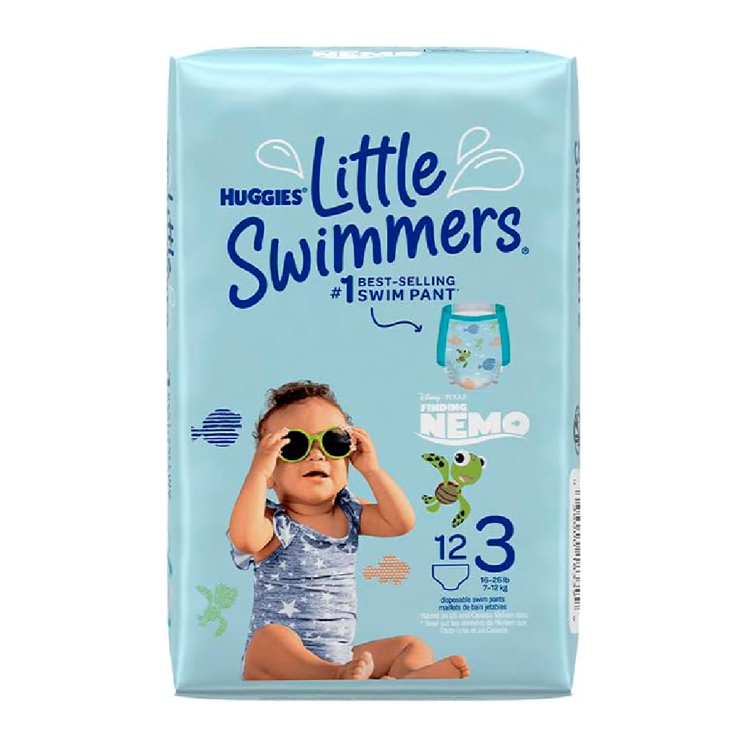Huggies - Little Swimmers Calzoncito Desechable para Nadar, Talla 3 - 12 Pañales