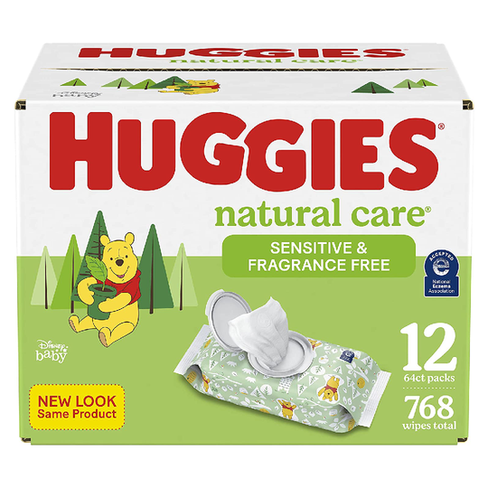 Huggies - Natural Care Unscented Baby Wipes, Sensitive - 768 Toallitas