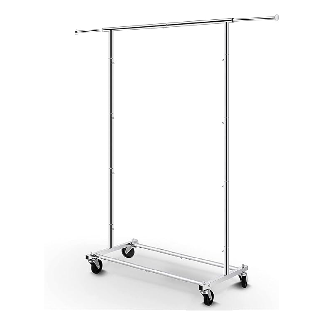Simple Trending Standard Rod Perchero de ropa, organizador de ropa con ruedas