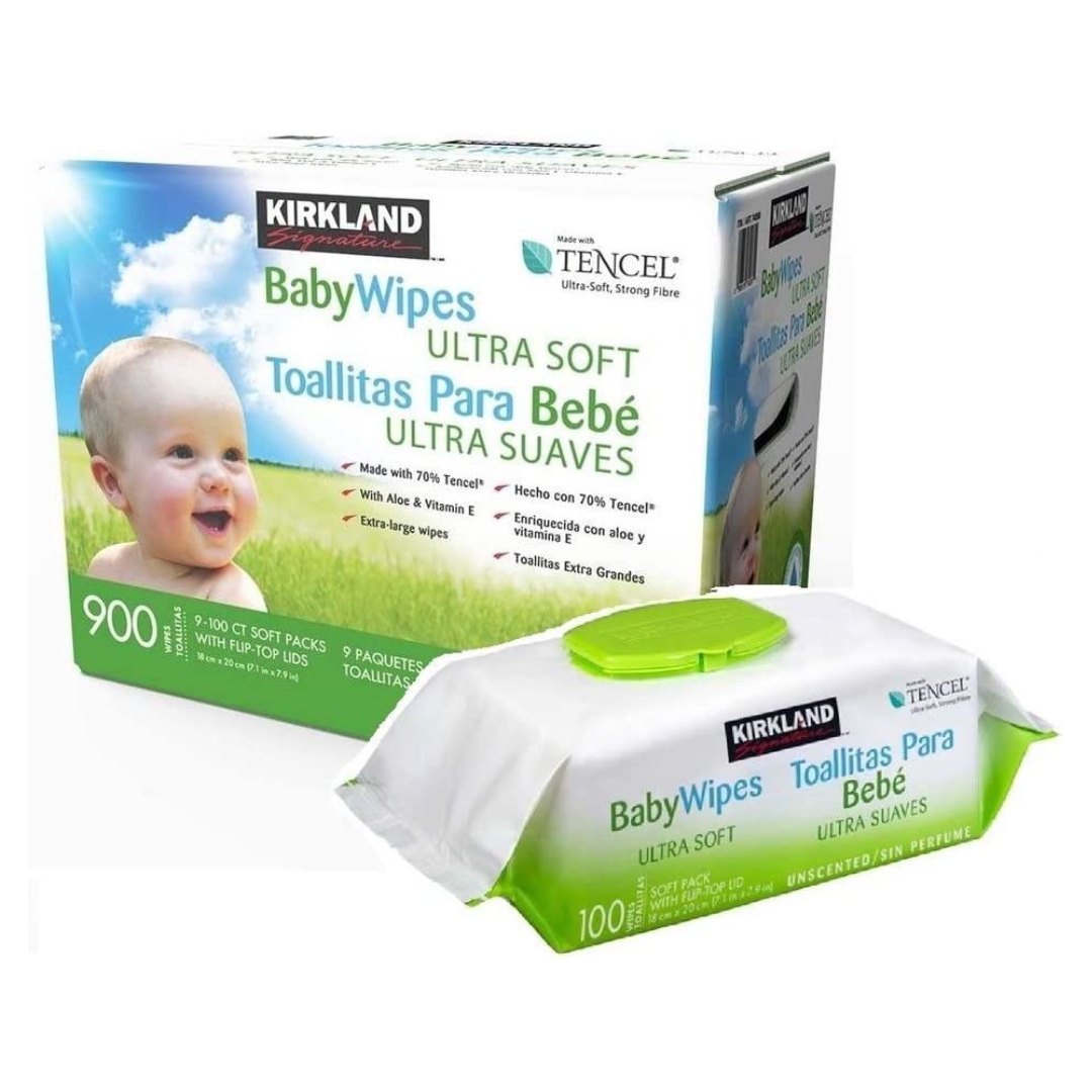 Kirkland - Toallitas Húmedas Premium Para Bebé - 900 Toallitas