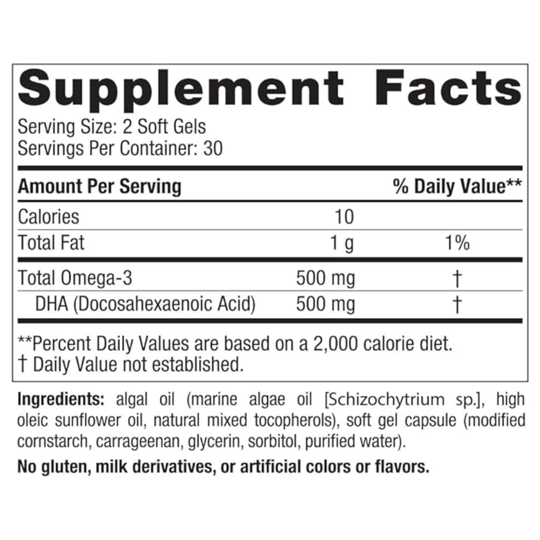 Nordic Naturals Algas DHA, Omega-3 - 60 Softgels