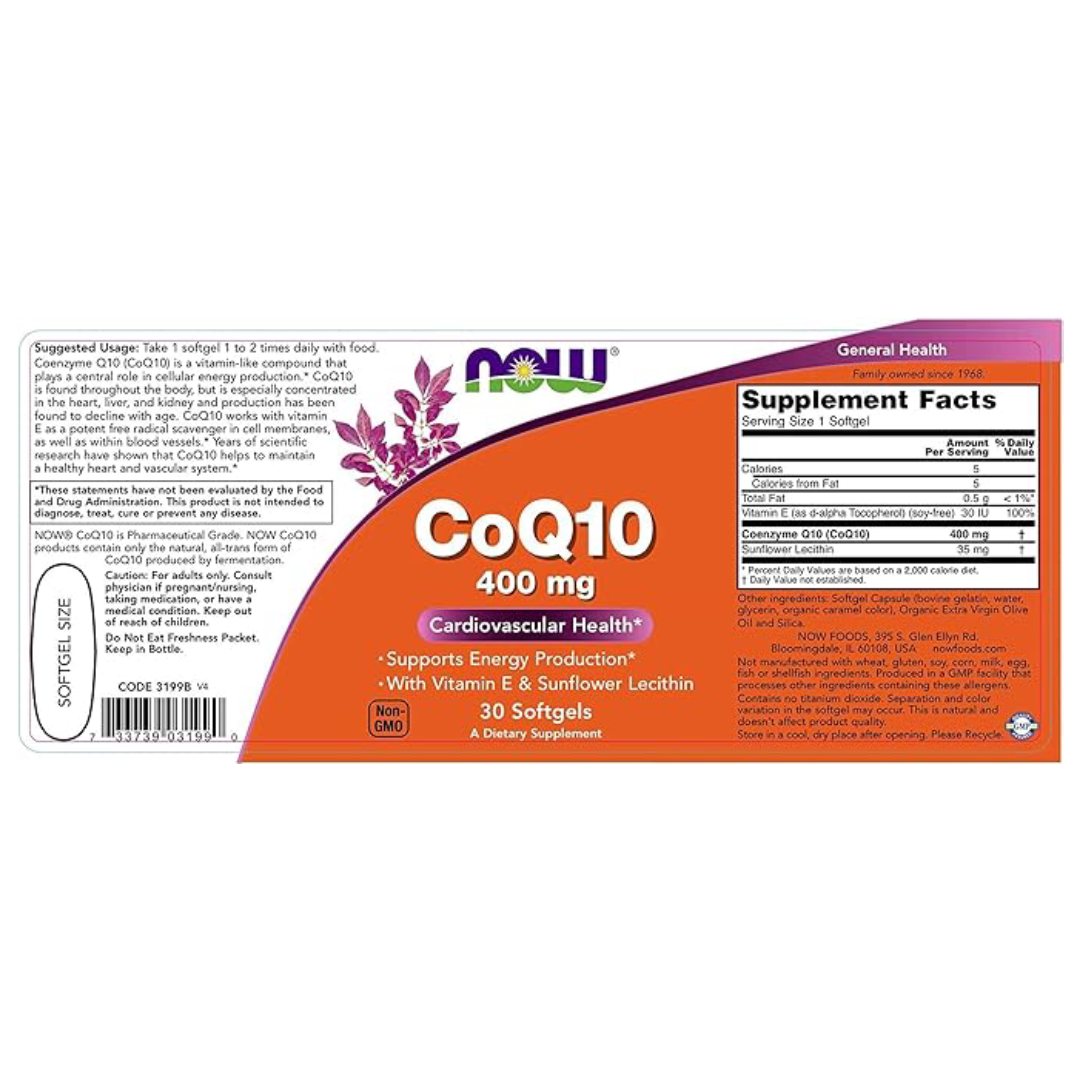 Now / CoQ10 400 mg - 30 Softgels