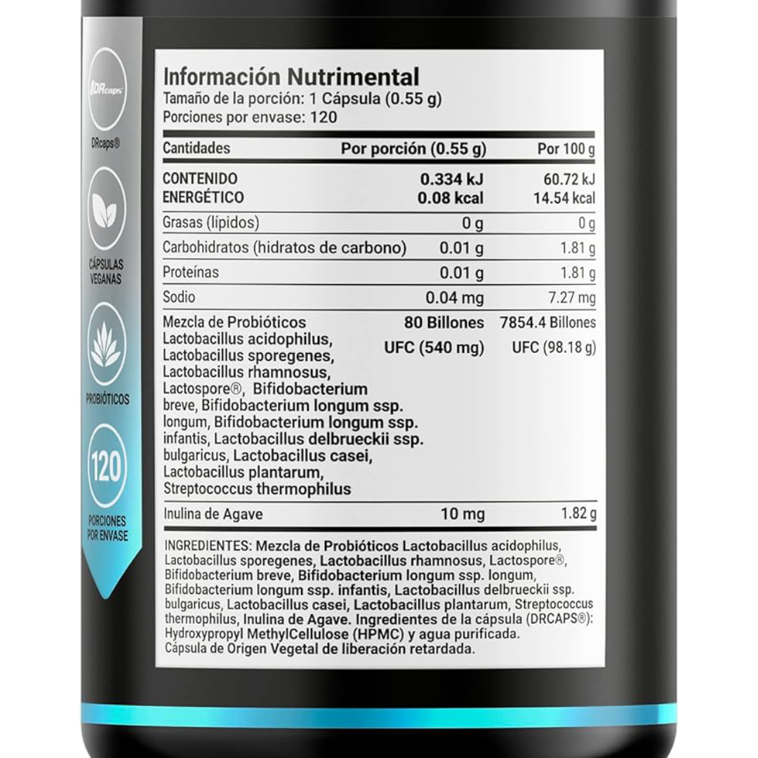 B Life - 80 Billion Probiotics Platinum - 120 cáspulas