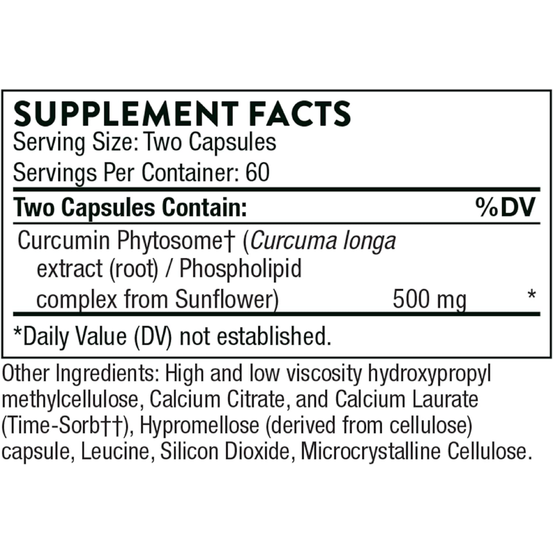 Thorne - Curcumin Phytosome Supplement - 120 cap